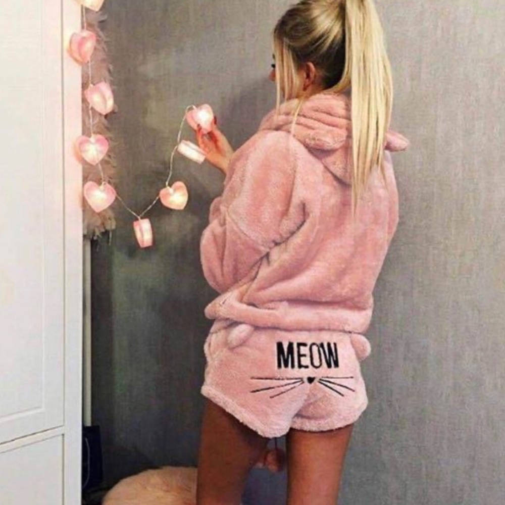 Meow fuzzy loungewear